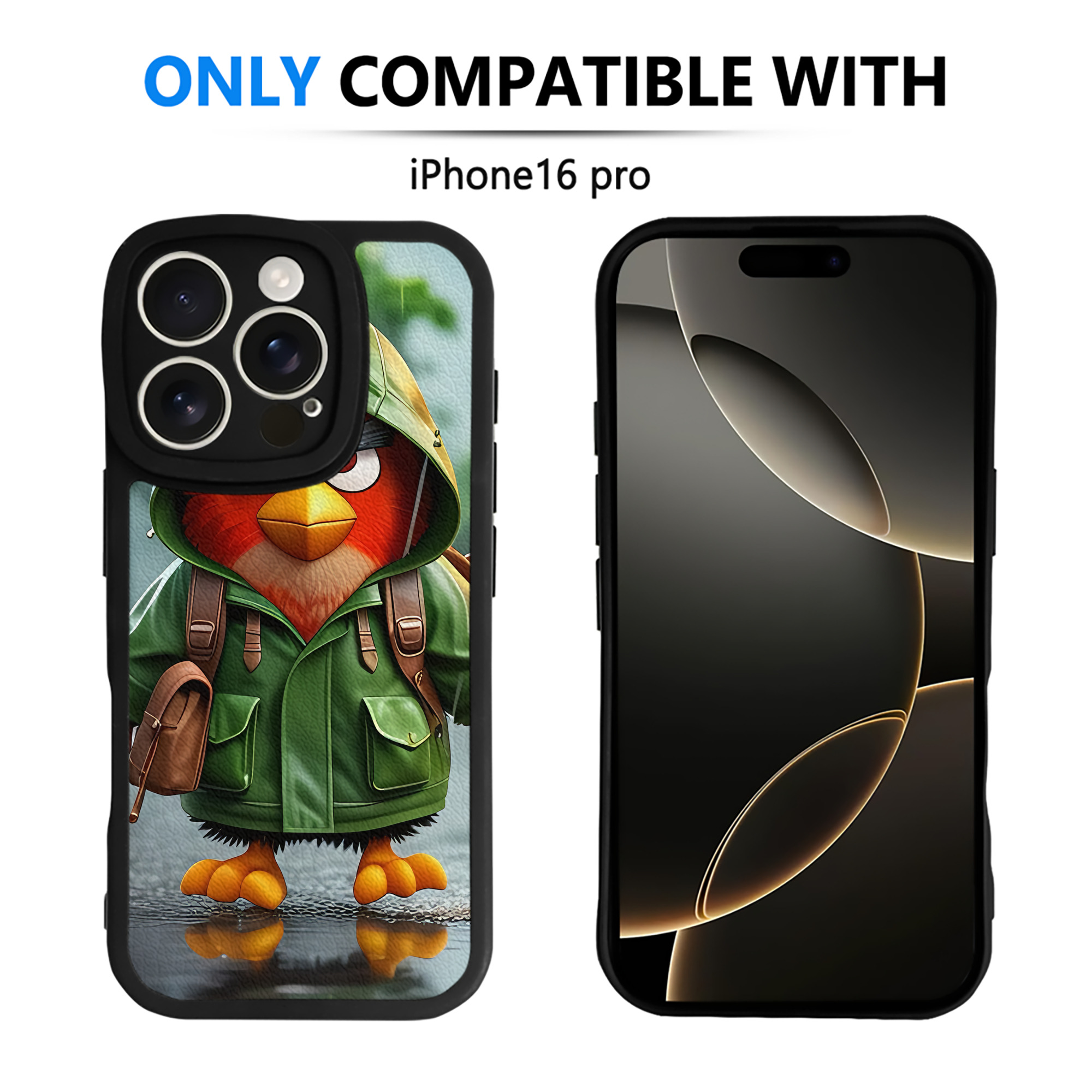 （画像用） Angry Birds アングリーバード 【iPhone 16シリーズ対応】シリコンスマホケース（レザー調） 材質：シリコン